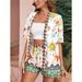 Women's Clothing Fashion Printed Short Sleeved Shorts Holiday Leisure Suit 8212_ecoleips.com
