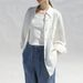 Baoji Women's Loose Fitting Linen Shirt Spring Summer Old Fashion Style Casual Linen Top Fashionable Commuter Shirt Jacket_ecoleips.com