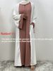 New Design Nida Muslim Abaya Dubai Luxury Woman Dress Veiled Islamic Moroccan Kaftan Black Ramadan Modest Casual Clothing Eid_ecoleips.com