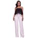 Slim Fit Double Breasted Flared Trousers Wide Leg Pants Style Casual Bottoms For Women_ecoleips.com