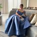 Elegant Satin Evening Gown Off-Shoulder A-Line Dress for Women Minimalist Graduation Prom Party Wear_ecoleips.com