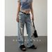 Women's Clothing High Street Hip Hop Ripped Old Retro High Street Jeans_ecoleips.com