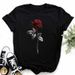 European And American Cross-border Foreign Trade Women's Floral Plant Print Round-neck Short-sleeve T-shirt Top_ecoleips.com