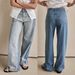 Women's Clothing Jeans women new wide leg pants fashionable street washed monkey jeans 8932_ecoleips.com