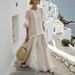 Women's round Neck Striped Printed T-Shirt And Wide Leg Pants Set Casual Comfortable Fashion Outfit_ecoleips.com