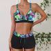 Women's Clothing Crisscross Bikini Set Sexy High Waisted Swimwear With Adjustable Ties_ecoleips.com