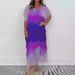 Women's Clothing Women's Long Chiffon Casual Color Matching Dress_ecoleips.com