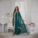 Muslim Abaya Women's Light Set Mesh Beaded Two-Piece Dress Robe_ecoleips.com