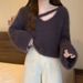 Women's Clothing Faux Mink Fur Sweater Soft Cozy Design Mohair Autumn Winter New Simple Top For Ladies_ecoleips.com