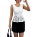 European And American 2025 Summer New Women's Lace Backless Sleeveless Small Camisole_ecoleips.com