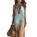 New Women's Fresh Retro Flowy Dress Digital Print_ecoleips.com