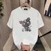 Women's Clothing Men's Loose Half Sleeved Summer Trend Daily Simple White Top_ecoleips.com
