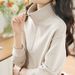 "Women's Casual Polo Collar Tracksuit Set Relaxed Fit Long Sleeve Top & Elastic Waist Pants Autumn Winter Outfit"_ecoleips.com