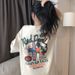 New Korean Style Women's T-Shirt Loose Short Sleeve Printed Summer Base Layer Plus Size Trendy INS Style Spring Outfit Inner Wear_ecoleips.com