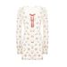 AD096 European And American Cro-border Pure Deire Exy Fahion Quare-neck Lace-printed Long-leeve Bodycon Mini_ecoleips.com