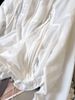 Women's Summer Long Sleeved Top White Thin Sun Protection Clothing Drawstring Hooded Loose Breathable Outerwear_ecoleips.com