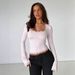 Slim Fit Women's Lace Square Collar Long Sleeve Top Versatile Fashion European American Style Amazon Cross Border Wholesale_ecoleips.com