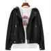Cropped Biker Jacket For Women – Oversized Fit With Vintage Distressed Leather ( Streetwear Staple)_ecoleips.com