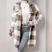Women's Long Plaid Fleece Double-Faced Coat With Turn-Down Collar & Button Front – Casual Loose Fit For Autumn & Winter_ecoleips.com
