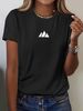 Casual White Round-neck T-shirt With Colorful Bear Desig Short Sleeves Women's FashionT-Shirt Im_ecoleips.com