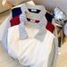 Women's Clothing Style Women's Patchwork Faux Two Piece Knit Sweater Autumn Chic Design Bulk Order For Formal & Casual For Women_ecoleips.com
