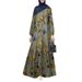 In Stock Cross-Border Muslim Middle Eastern Patchwork Robe Plus Size Women's Cotton Simple Sleeve Floral Long Dress_ecoleips.com