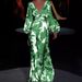 2026 Spring/Summer Women's Fashion Print Dress With V-Neck, Slim Fit, Loose Long Skirt_ecoleips.com