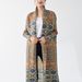 Foreign Trade Women's Long Robe Dress, Elegant Vintage Print Ethnic Style, Loose-fitting Cardigan Dress With A Turn-down_ecoleips.com
