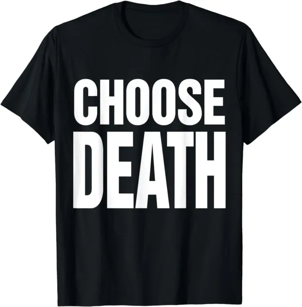 Women's T-Shirts NEW LIMITED! Choose Death Butcher Funny Saying Cool Text T-Shirt - MADE IN USA_ecoleips.com