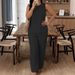 Women's Solid Color round Neck Vest And Trousers Set Spring/Summer 2026 European American Style Casual Wear_ecoleips.com