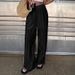 ZOEVA Women's Summer Solid Color Hollow Embroidery Casual Elastic Waist Trousers Casual Versatile_ecoleips.com