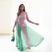 Autumn New Arrival High-Waisted Slightly Sheer Animal Print Color-Block Flowing Long Dress for Women Elegant And Stylish_ecoleips.com