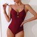 Women's Solid Color Swimsuit Sexy Backless Bikini Swimsuit Ladies_ecoleips.com