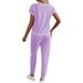 Women's Color Block Trim Casual Suit European American Style Simple Loose Fit Short Sleeve Spring Summer Autumn New_ecoleips.com