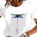 New Clothing With Floral Print, European And American Style Colorful Dandelion Short-sleeve Women's Top_ecoleips.com