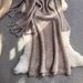 Women's Clothing Elegant Knit Sweater Dress With Bell Sleeves, Loose Fit Long Tunic Dress For Women, Autumn Winter Casual Boho Chic Style, Beige_ecoleips.com