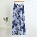 Women's Wide Leg Home Pant Vintage Printed Sleepwear Pajama Pants For Women Cotton Rayon Spring Summer Pijama Trousers Female_ecoleips.com