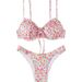 Striped Steel Ring Bikini Female Triangle Swimsuit Cross Border Beach Vacation Small Trough New Design_ecoleips.com