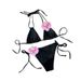 2025 New European And American Bikini Ladies Sexy Lace-up Three-point Flower Split Swimsuit_ecoleips.com