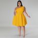 plus Size Women's Sleeveless Dress Multi Color European And American Style Full Skirt Summer Regular Thickness_ecoleips.com