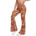 Women's Sexy Flared Pants Floral Print Casual Cotton Trousers For Spring/Autumn Season Regular Fit Cross Border E-commerce_ecoleips.com