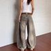 Women's Clothing Retro Splatter Paint Distressed Washed Curved Jeans Women's Regular Fit Denim Spring/Autumn Solid England Style Fashion_ecoleips.com