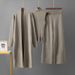 Women's Autumn Winter Knitted Three Piece Set Sleeveless Vest Sweater Cardigan And Pants Lazy Temperament New_ecoleips.com