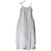 Retro Art Large Size White Dyed Halter Dress Asymmetrical Cotton Linen Vest Dress Travel Summer Commute Loose Waist Long Skirt_ecoleips.com
