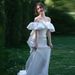 Off-Shoulder Satin Light Wedding Bride Travel Shoot French Simple Elegant Mermaid Tail Reception Outing Gown Super Fairy_ecoleips.com