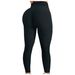 High Waist Yoga Pants For Women - Tummy Control Butt Lifting Leggings With Floral Jacquard Fabric, 9/7 Length, Breathable & Squat Proof (12 Colors)_ecoleips.com