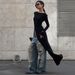 European American Cross-border Women's Clothing 2025 Autumn And Winter New Fashion Street Style Round Neck Long Sleeve_ecoleips.com