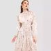 Women Elegant Long Sleeve Chiffon Dress Fashion Floral Print Ruffle Hem Formal Evening Party Long Maxi Dress For Ladies_ecoleips.com