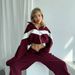 Women's Ou Manman Polar Fleece Two Piece Set Solid Color Lapel Zipper Long Sleeve Fashion Trousers Suit For Autumn Winter_ecoleips.com