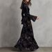 Women's Retro Slim Evening Dress High End Velvet Embroidered Cheongsam Chinese Style Mid Sleeves New_ecoleips.com